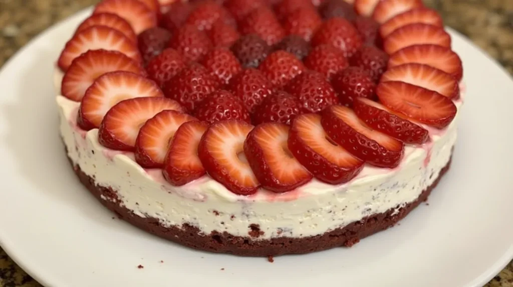 Red Velvet Strawberry Cheesecake – A Show-Stopping Dessert!