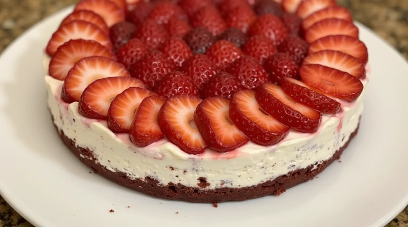 Red Velvet Strawberry Cheesecake – A Show-Stopping Dessert!