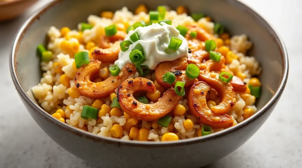 Flavor-Packed Street Corn Chicken Rice Bowl: A Fiesta in Every Bite!