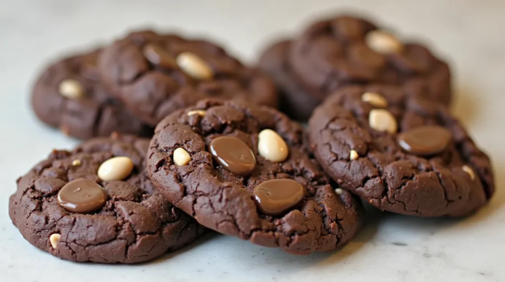 Salted Double Dark Chocolate Cookies – Rich, Chewy & Irresistible!